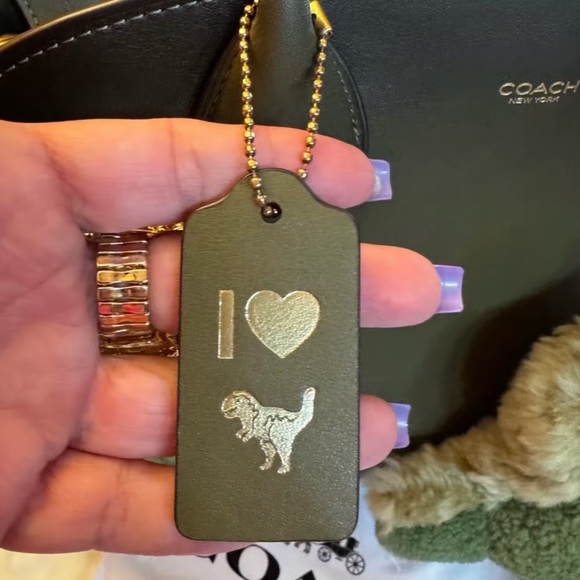 Coach Olive Green Bag with Dinosaur Design - Picture 12 of 13